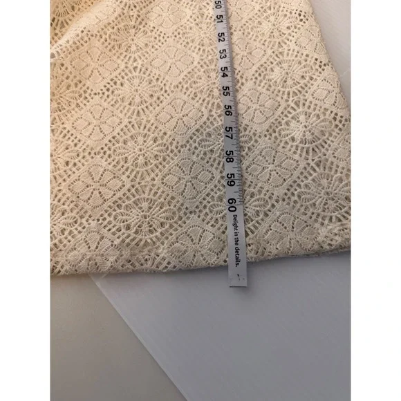 Lovers + Friends Crochet Maxi Dress Cream Sleeveless Scoop Neck Beach Cover Up L